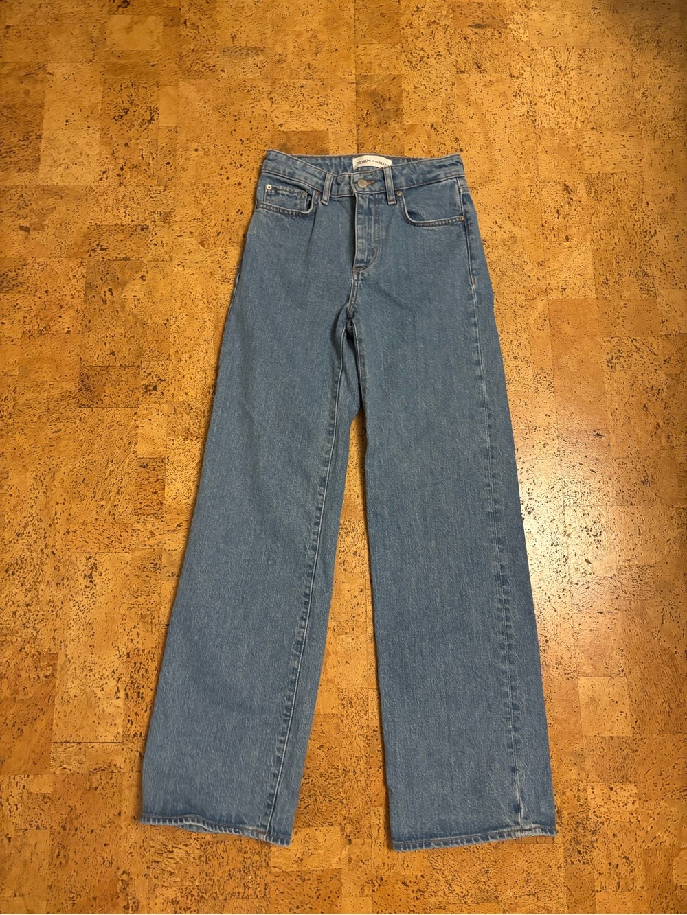 Denim Forum Wide-Leg High-Rise Jeans - Light Blue